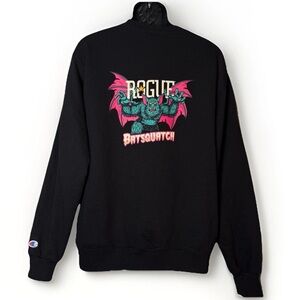 Rouge Ales Batsquatch 2-Sided Black Champion Sweatshirt Men’s Size Large